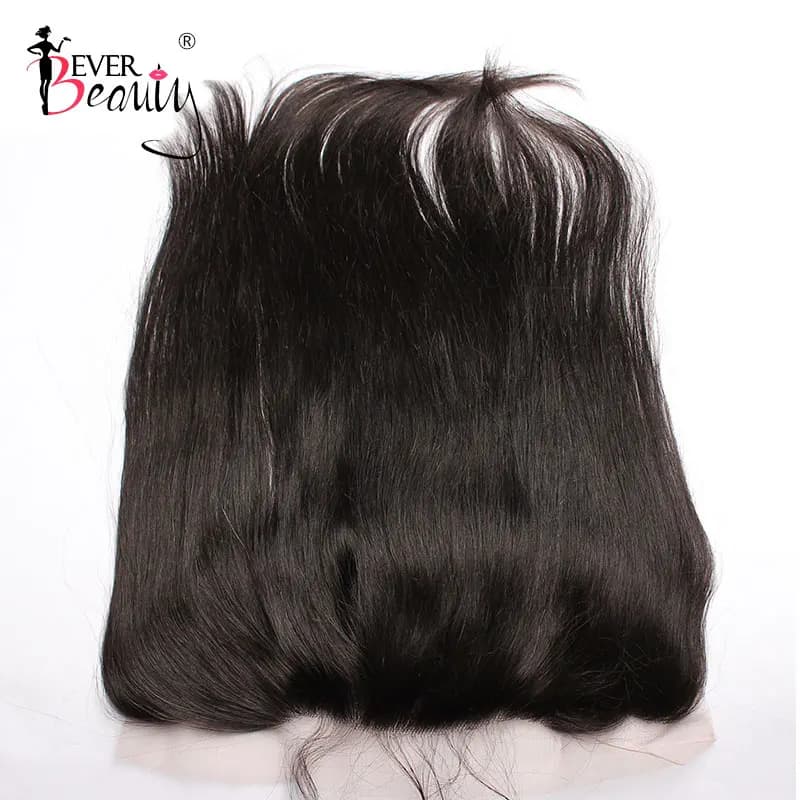Straight 13x4 Transparent Lace Frontal Closure Pre Plucked With Baby Hair Ear to Ear 100% Human Hair Brazilian Ever Beuaty Remy
