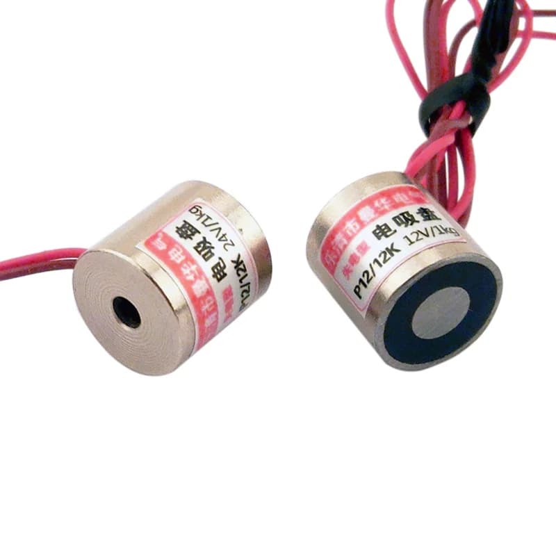 1PCS 12mm  P12/12K Self-holding magnet 24V loss magnetism after power on lifting 1kg power loss electromagnet