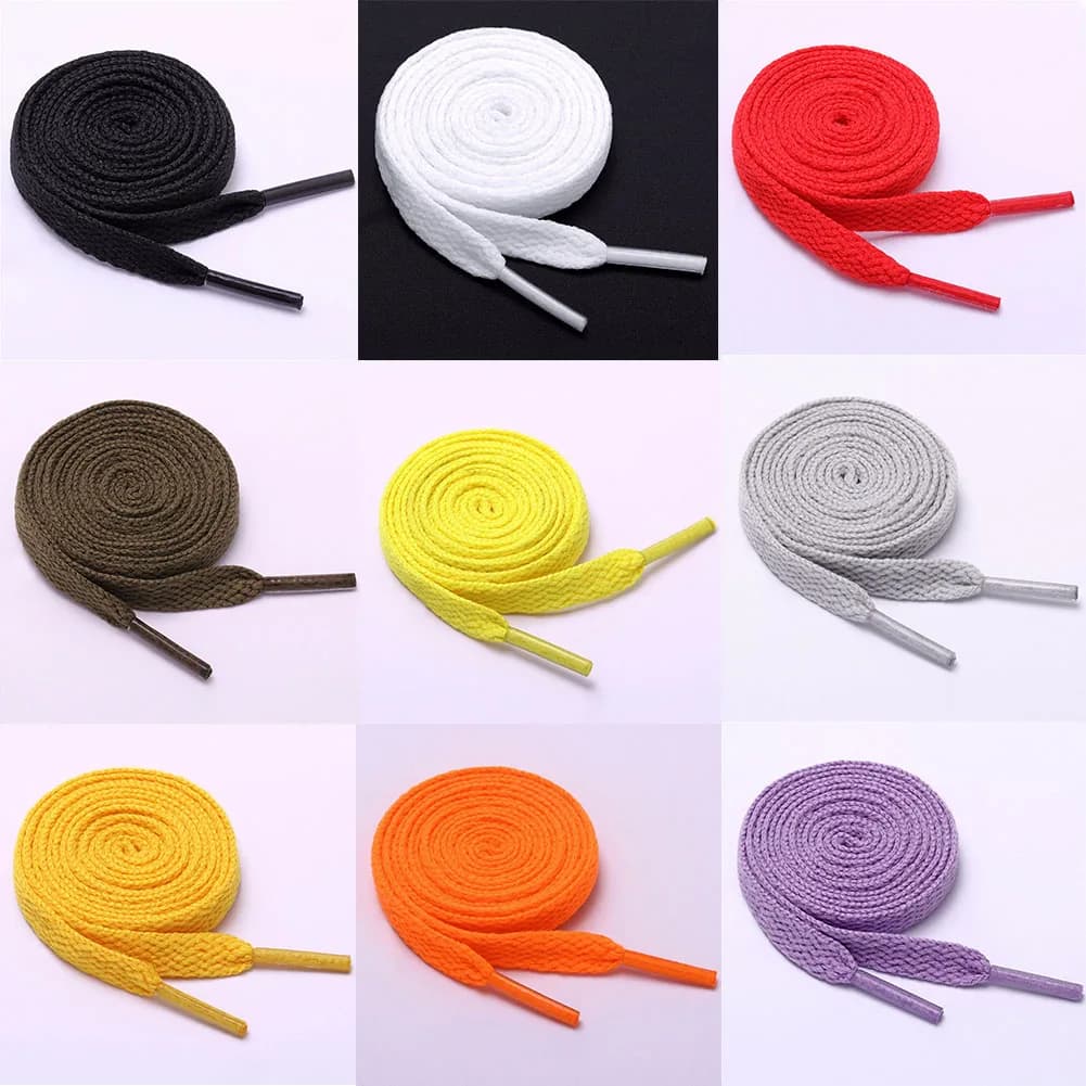 15 colors shoelace A pair of classic polyester flat laces 80CM / 100CM / 120CM sports casual laces