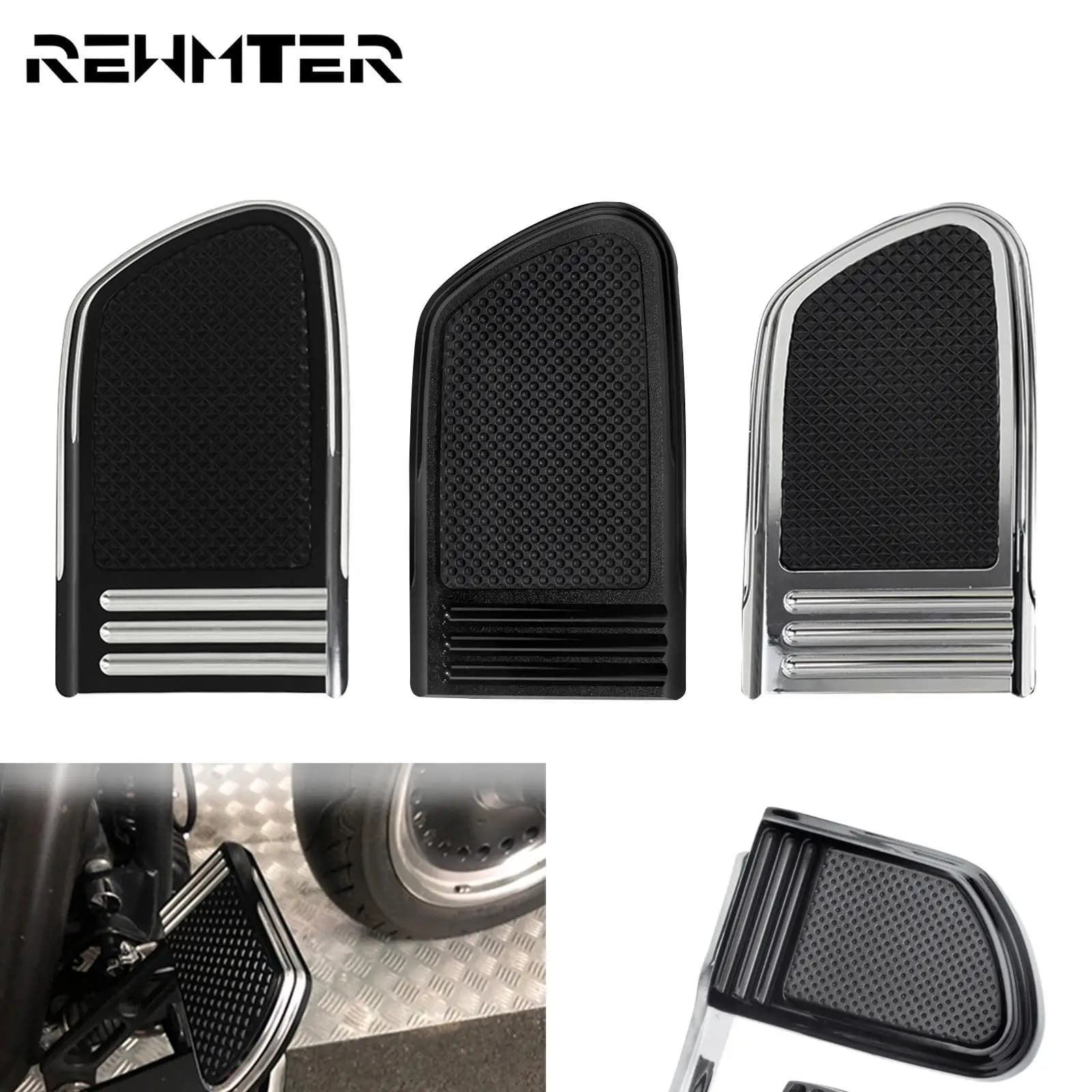 3 Colors Motorcycle Brake Pedal Pad Cover For Harley Dyna FLD 12-16 Touring Electra Road Glide 1980-2018 Softail Fatboy 1986-17