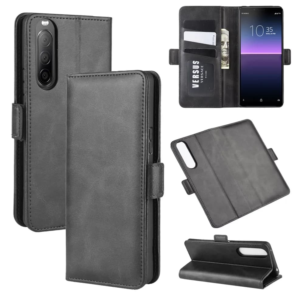 Case For Sony Xperia 10 II Leather Wallet Flip Cover Vintage Magnet Phone Case For Sony 10 II Coque