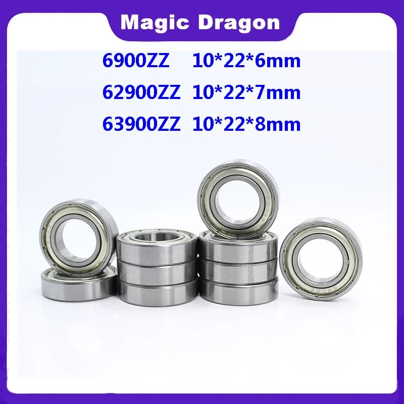 6900W7 62900 62900ZZ 63900ZZ 10*22*6 Shielded Miniature MINI Deep Groove Ball Bearings Single Row 6900W7 10*22*7 10*22*8