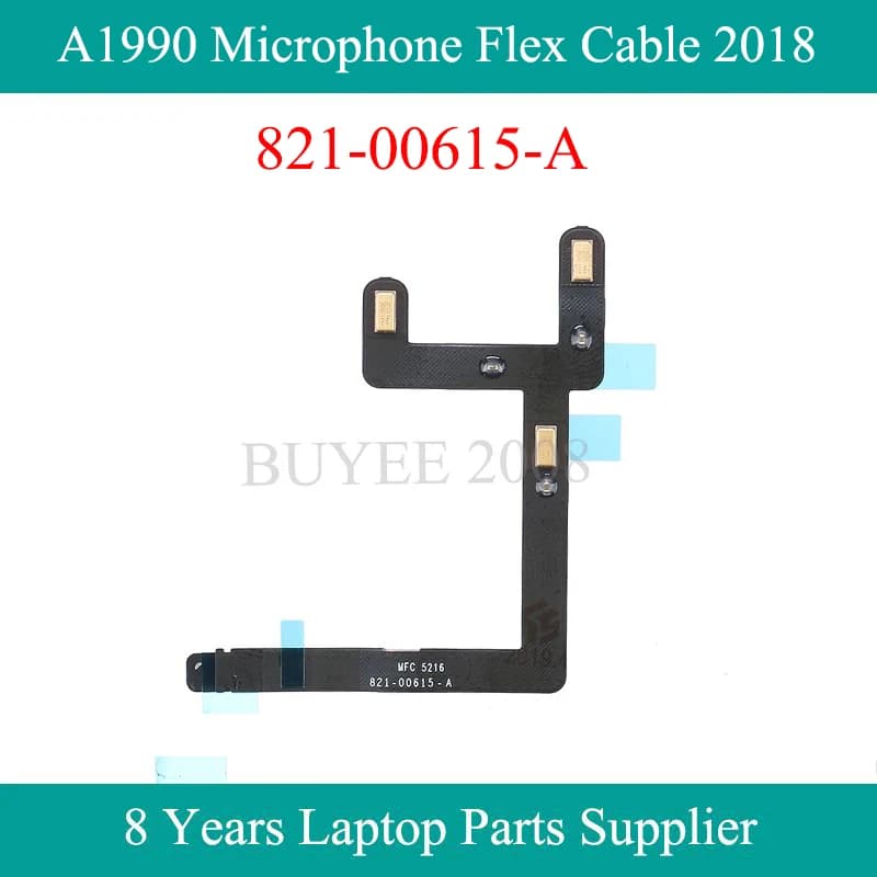 Original 15.4" A1990 Microphone Cable 821-00615-A 821-00615 For Macbook Pro Retina 15" A1990 Mic Cable Replacement