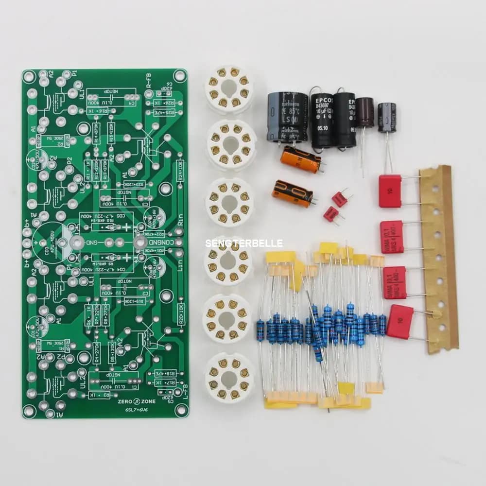 HiFi Ultra-Linear Push-Pull 6SL7+6V6 Tube Audio Power Amplifier Board Kit 10W+10W
