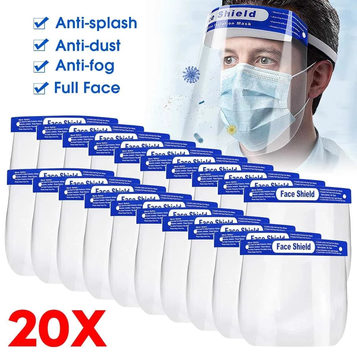 Transparent Protective Mask Full Face Shield Masks Anti Saliva Splash-proof Protect Eye Wind Mask Cover Protective Visor