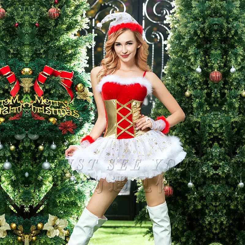 New Fashion Women's Sexy Christmas Party Dress  Role Play Outfit Costumes Cosplay Party Outfit