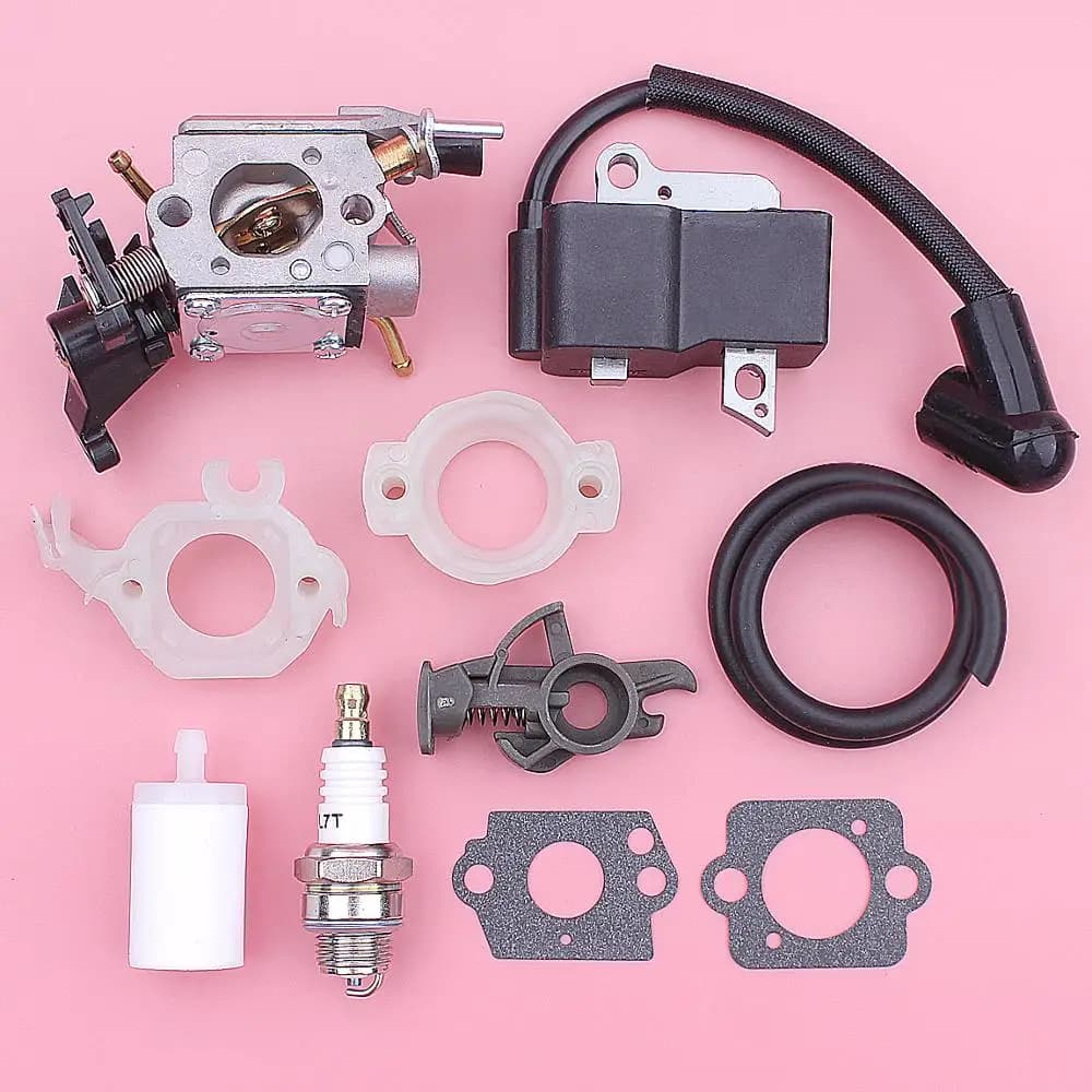 Carburetor Ignition Coil Fuel Filter Line For Husqvarna 445 450 Chainsaws 573935701 506450401 Intake Flange Carb Gasket