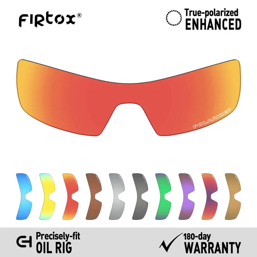 Firtox Anti-Seawater Polarized Lenses Replacement for-Oakley Oil Rig Sunglasses (Lens Only) - Multiple Colors