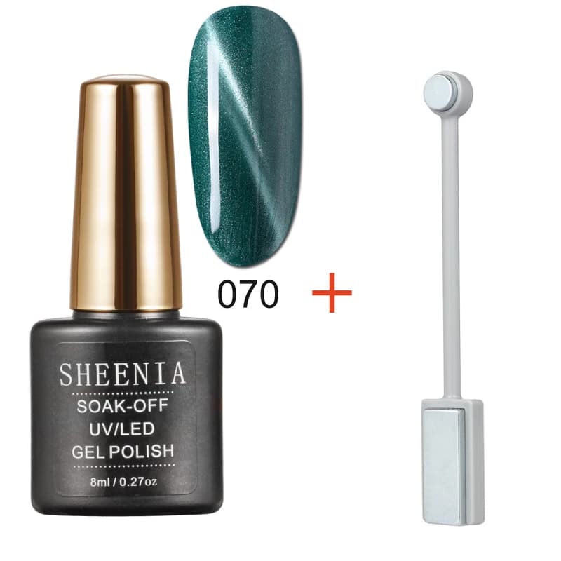 With Magnetic Sheenia Cat Eye Gel Nail Polish Long Lasting Shining Laser Cat Eye Soak Off UV LED Nail Art Gel Varnish Lacquer