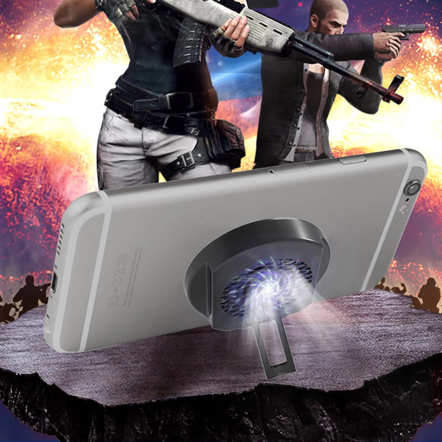 Portable Mobile Phone USB Cooler Radiator Cooling Fan Pad Gamepad Holder Stand for iPhone iPad Samsung Smartphone Tablet