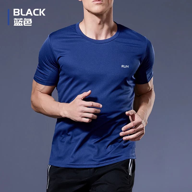 summer quick dry shirt gym fitness men t-shirt brand clothing Sports t shirt male multicolor short sleeve Trainer Running t shir