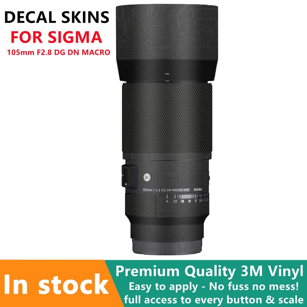SIGMA 105ART Lens Decal Skin For Sigma 105mm F2.8 DG DN MACRO Art Lens for Sony Mount Protector Coat Wrap Anti-scratch Sticker