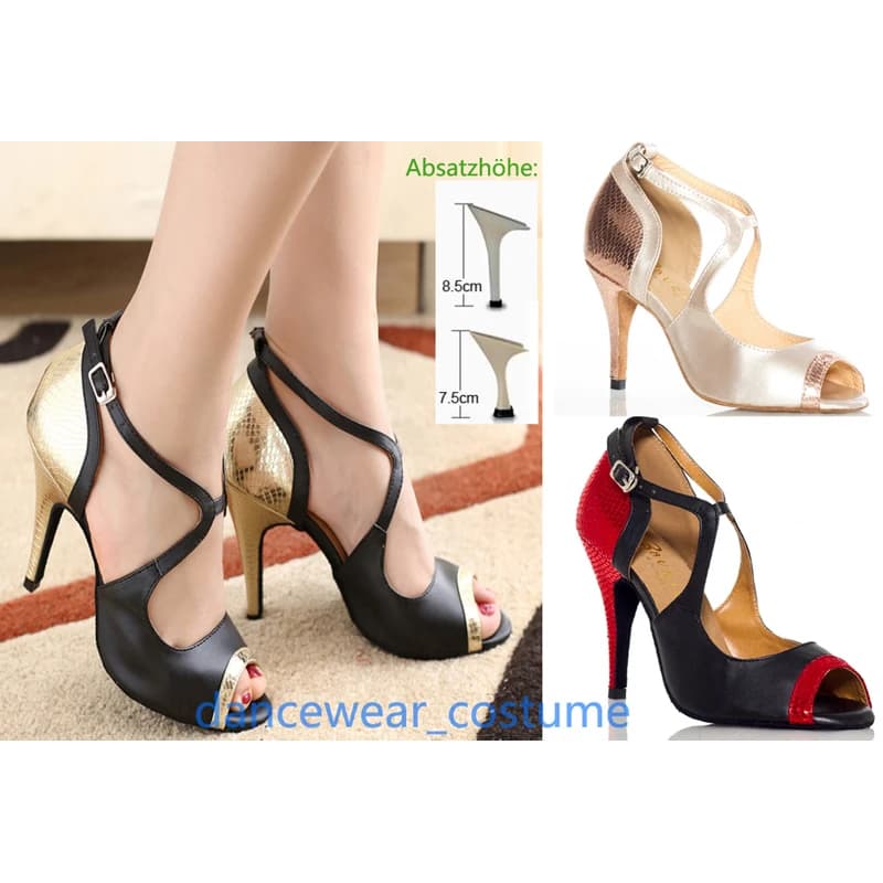 New Women Girls Party Ballroom Latin Tango Modern Dance Salsa Shoes Practice Performance Soft Bottom Heels Sandals Shoes 3Colors
