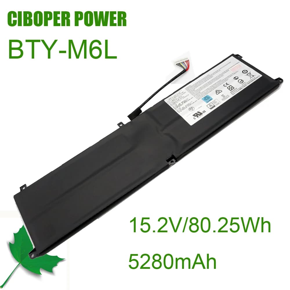 CP Original Laptop Battery BTY-M6L 15.2V 5280mAh 80.25Wh For 8RF GS65 PS42 8RB PS63 PS63 8RC 8RE 8RB 8RC 8RF MS-16Q3