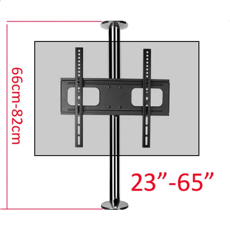 2019 new DL-A10M-66 23"-65" stainless steel LCD TV stand mounts bracket in Partition wall 360 rotate height adjust 66cm 82cm70cm