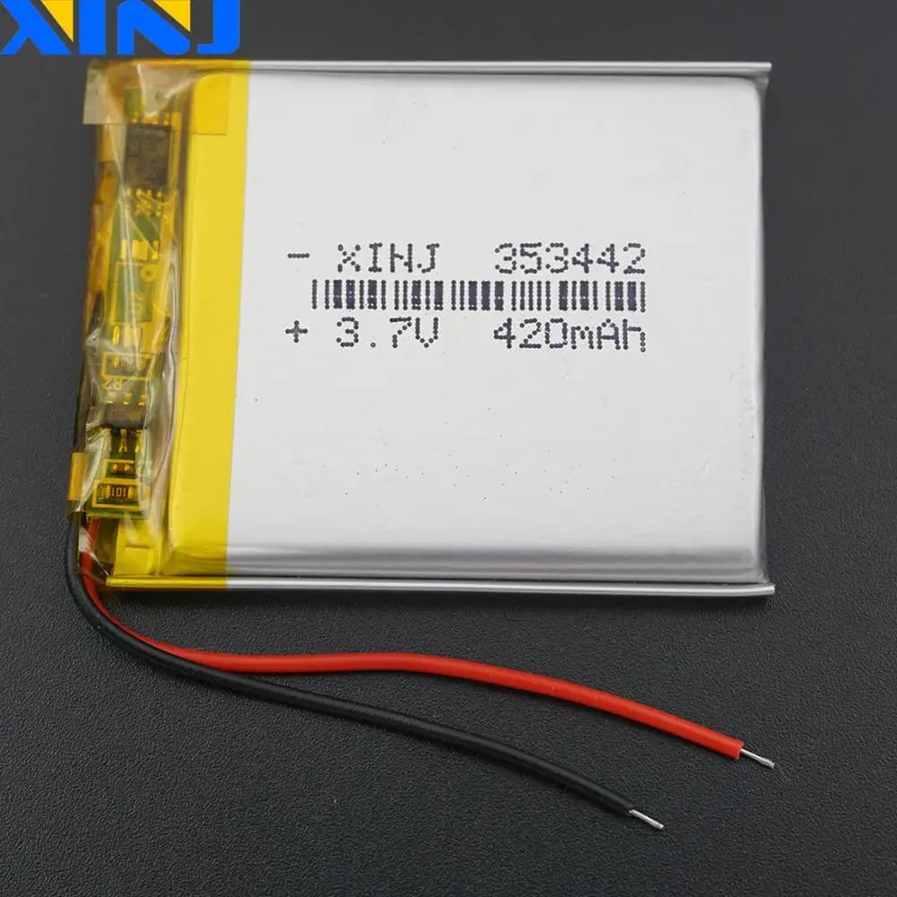 3.7V 420 mAh 353442 Polymer Li Lithium Lipo Battery Cell For MP3 MP4 DashCam Bluetooth Speaker Driving Recorde Telephone LED