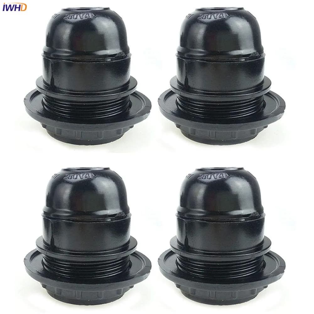 IWHD Plastic Douille Soquete E27 Lamp Holder Base Socket 110V-220V Vintage Fitting E27 Socket Bulb Holder Portalamparas