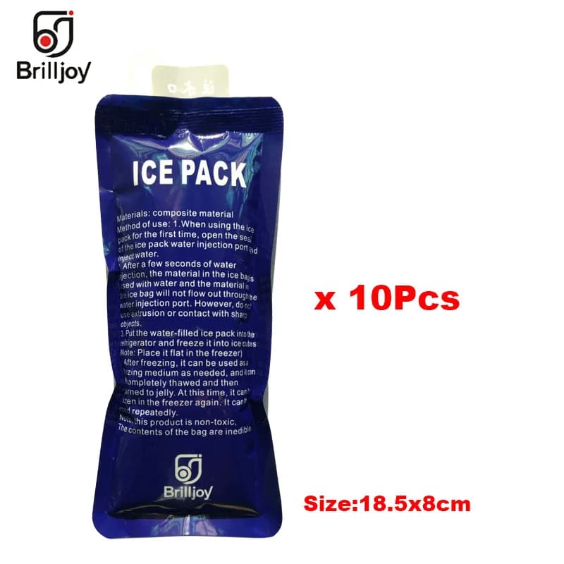 Brilljoy Ice Packs 10pcs High quality Reusable upgrade150ML Gel Ice Pack /Cooler Bag For Food Storage, Picnic, Ice Bag Medical