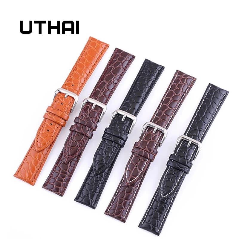 UTHAI P02 20mm Watch Strap  22mm Watch Band 12-24mm Watch Accessories High Quality 18mm Leather Watch Strap Watchbands