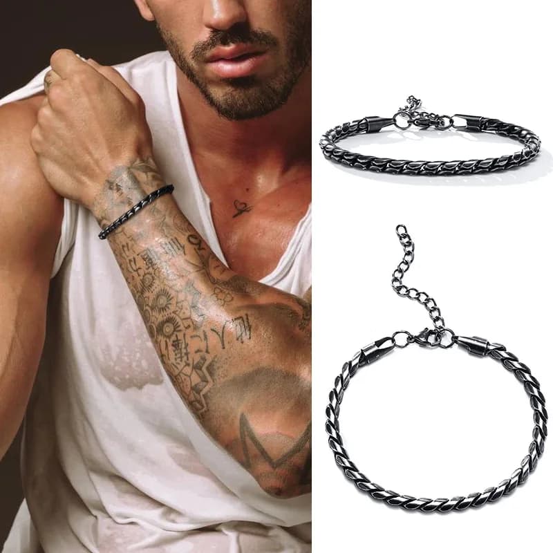 Unique Dragon Bone Chain Men Vintage Viking Punk Bracelet For Mens Stainless Steel Brazalets Streetstyle Fashion Jewelry