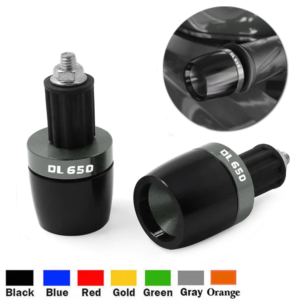 For Suzuki DL650 V-STROM DL 650 All Year 7/8" Motorcycle Universal Handlebar Grips Ends Handle Bar Counterweight Cap Plug Slider