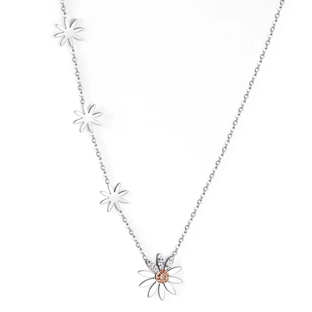 LUXUKISSKIDS Fairy Ladies Floral Pendant Necklaces Daisy Cute Charms collares para mujer Vintage Boho Jewelry Flower Chokers New