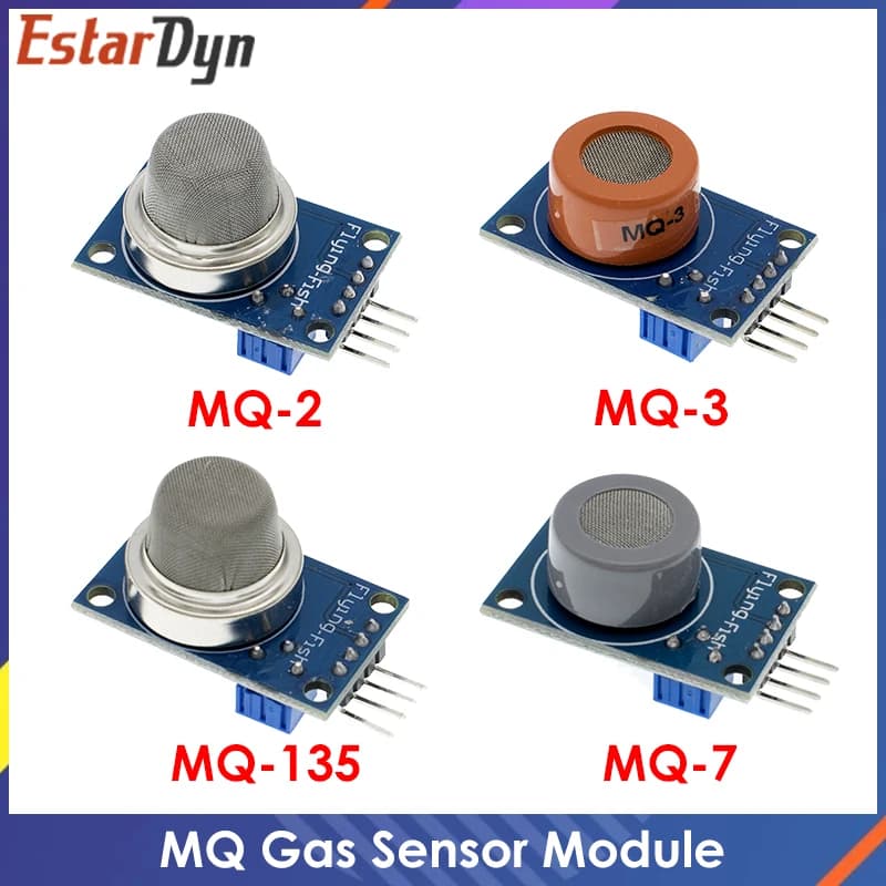 MQ-2 MQ-3 MQ-7 MQ-135 Detection Smoke Methane Liquefied Gas Sensor Module for Arduino Starter DIY Kit