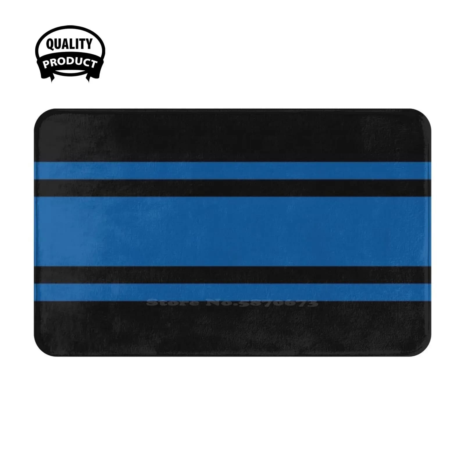 Black & Blue Power Stripe Soft Cushion Home Carpet Door Mat Car Rug White Wildcats Football Royal Blue Colts Middle Tennessee