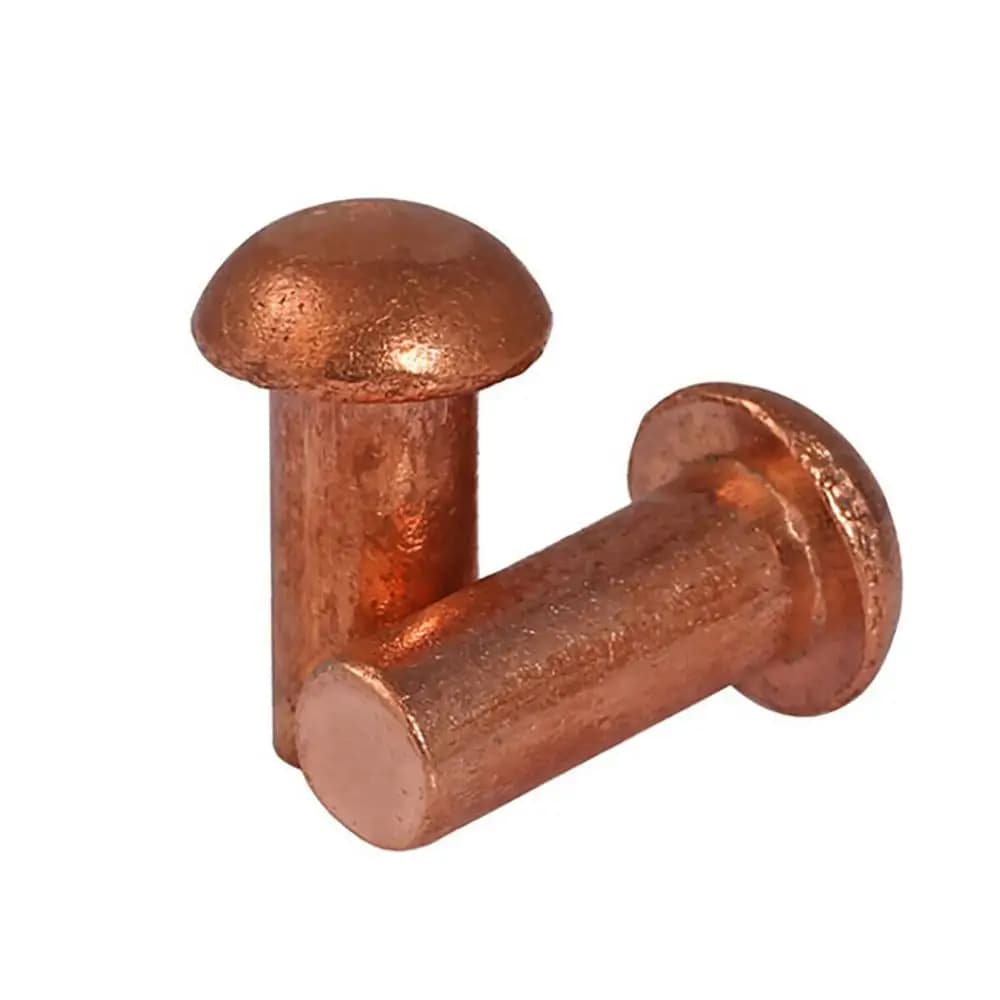 2Pcs-50Pcs Red Copper Solid Round Head Rivet Fasteners Bolts For Electronic Machinery GB867 M2 M2.5 M3 M4 M5 M6 M8