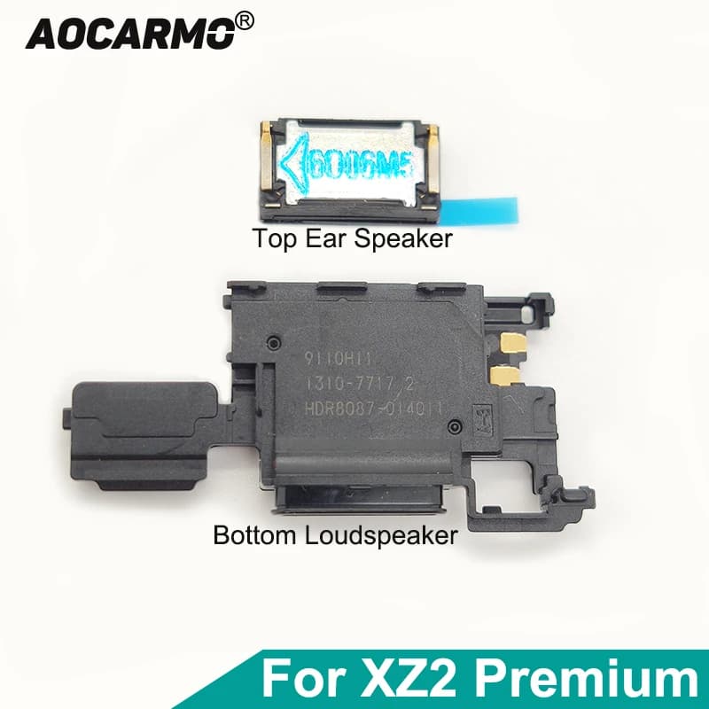 Aocarmo Top Earpiece Ear Speaker Bottom Buzzer Ringer Loudspeaker For Sony Xperia XZ2 Premium H8116 H8166 XZ2P Plus
