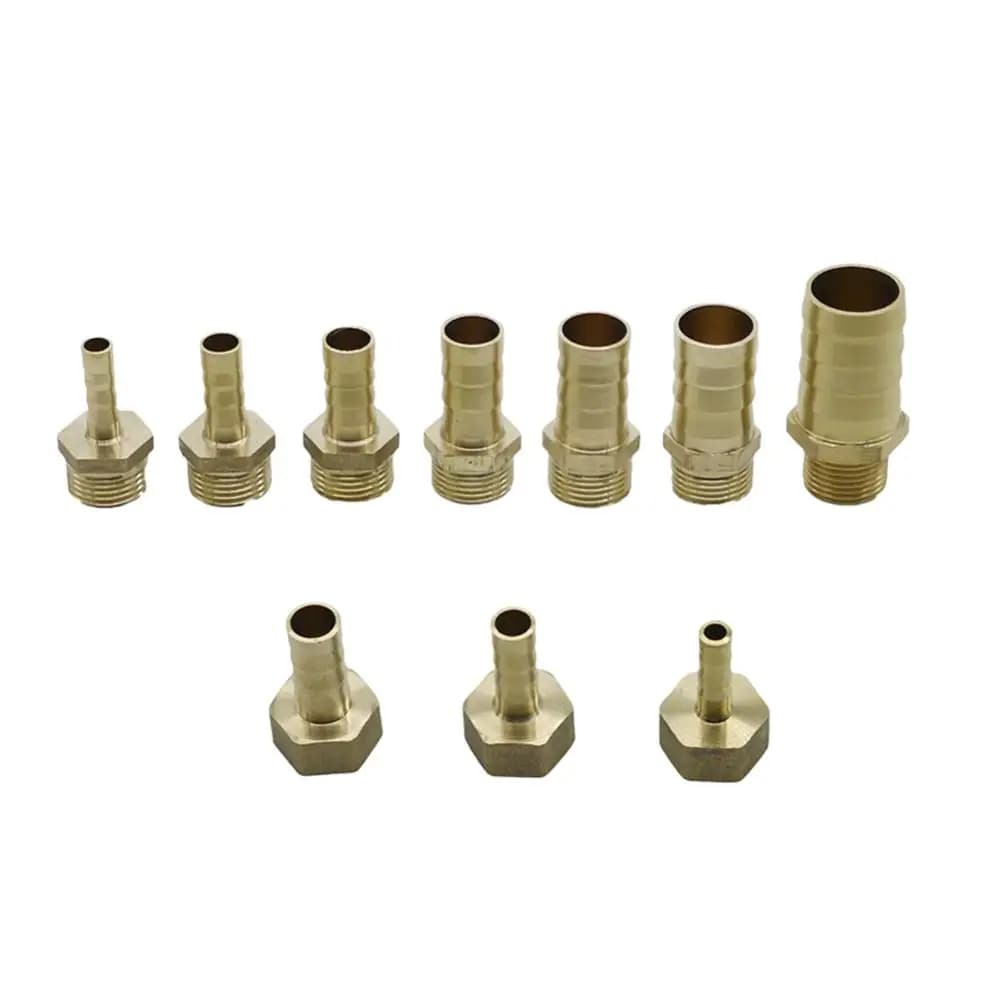 Brass 6mm 8mm 10mm 12mm 14mm 16mm 19mm Hose Barbed Tail Fitting 3/8" BSP Female Male Thread Connector Pipe Joint Fittings