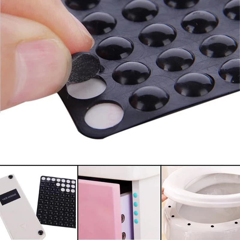 100Pcs/sheet Self Adhesive Rubber Bumpers Toilets Drawer Door Cabinets Round Silicone Anti Slip Shock Absorber Feet Pads