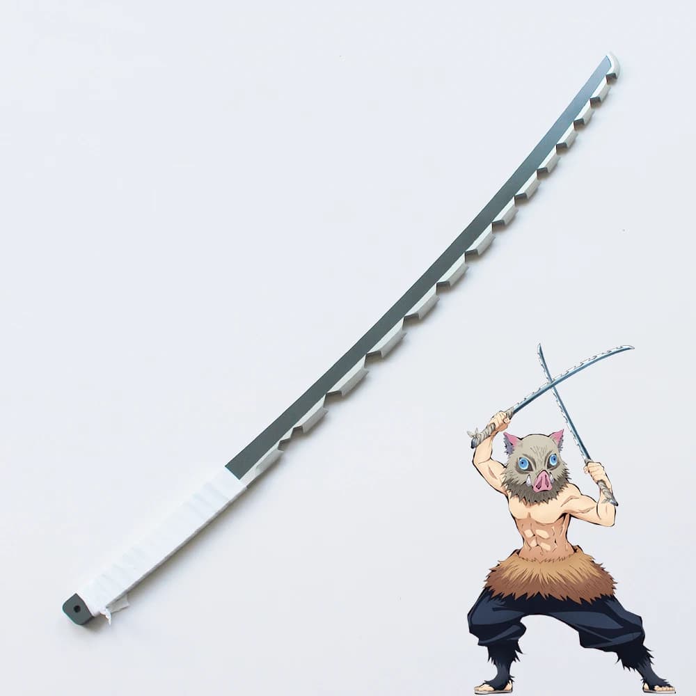 Hashibira Inosuke Prop Cosplay Replica Double Sword Demon Slayer Kimetsu no Yaiba Ver 1