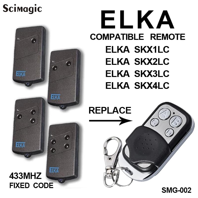 SMG-002 433.92MHz Fixed Code Replicator Compatible With ELKA SKX1LC SKX2LC SKX3LC SKX4LC Gate Remote Control Garage Door Opener