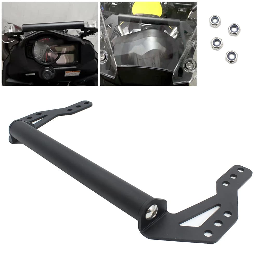 Navigation Bracket GPS Phone Mounting Holder Adapter For SUZUKI V-Strom DL650 2017 2018 2019 Motorcycle Aluminum Black