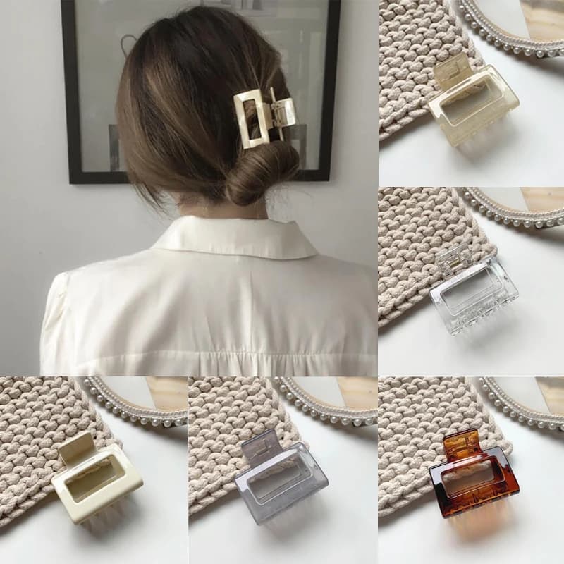 1 pc Fashion Transparent Jelly Women Girls Differnt Shape Hair Claws Hair Clips Korean Style Women Hair Accessories Headwear