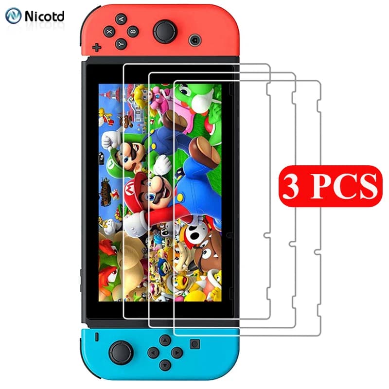 3Pcs Protective Glass For Nintendo Switch 2017 Tempered Glass Screen Protector For Nintendo Switch NS Glass 6.2 inch Screen Film