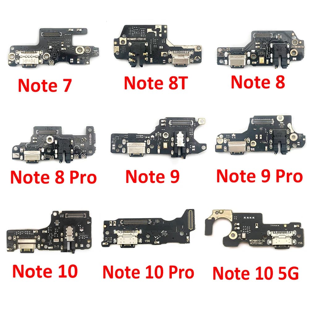 USB Charging Port Microphone Dock Connector Board Flex Cable For Xiaomi Redmi Note 7 8 8T 9 9s 10 11 Pro 5G