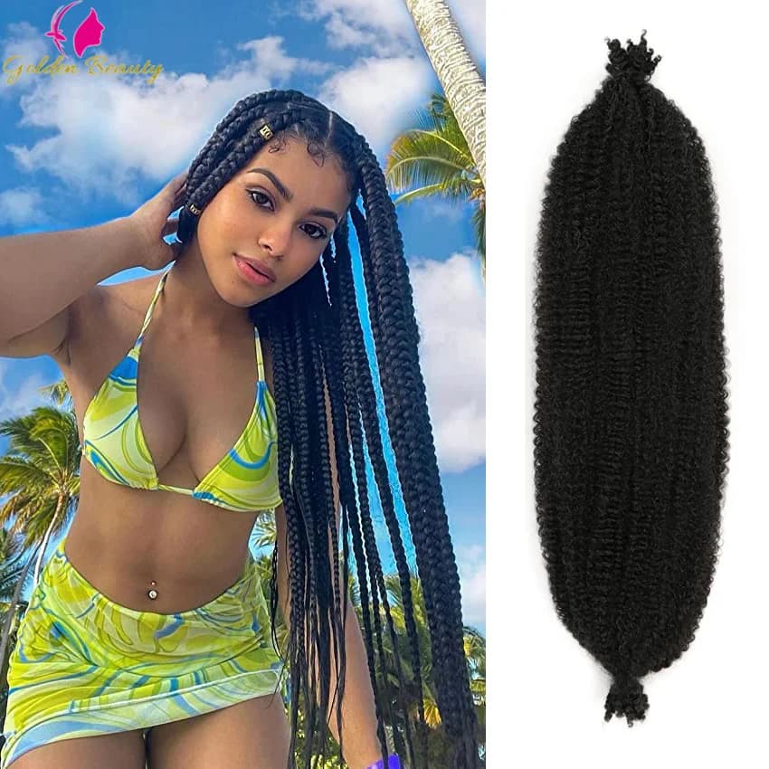 Jumbo Marley Braid Hair Crochet Braids For Twists Soft Afro Kinky Curly Twist Synthetic Natural Hair Extensions For Women