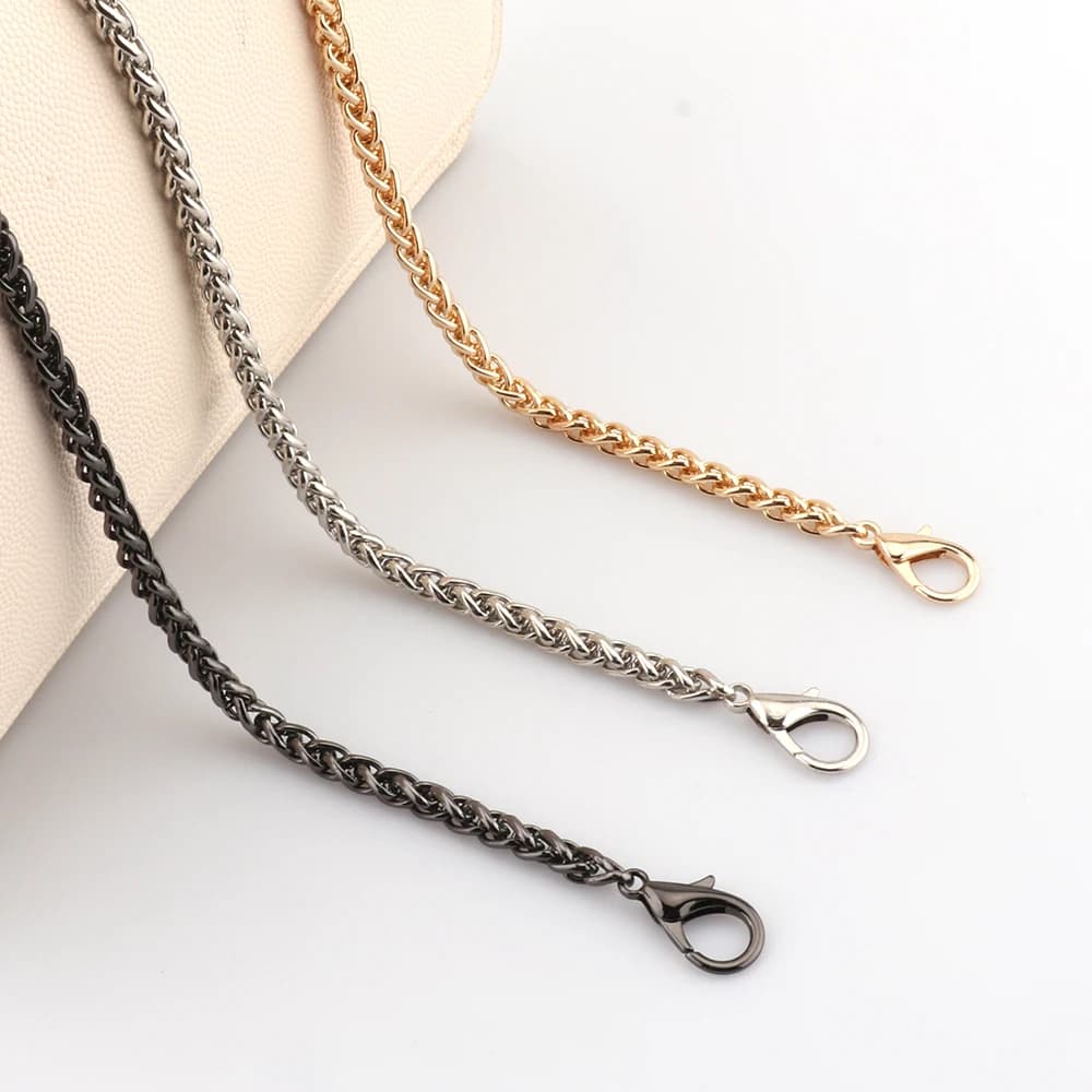 Gold/Silver/Gun black 5mm thin chain Bag chain Hardware handbag accessories Metal alloy bag chain strap Bag accessories