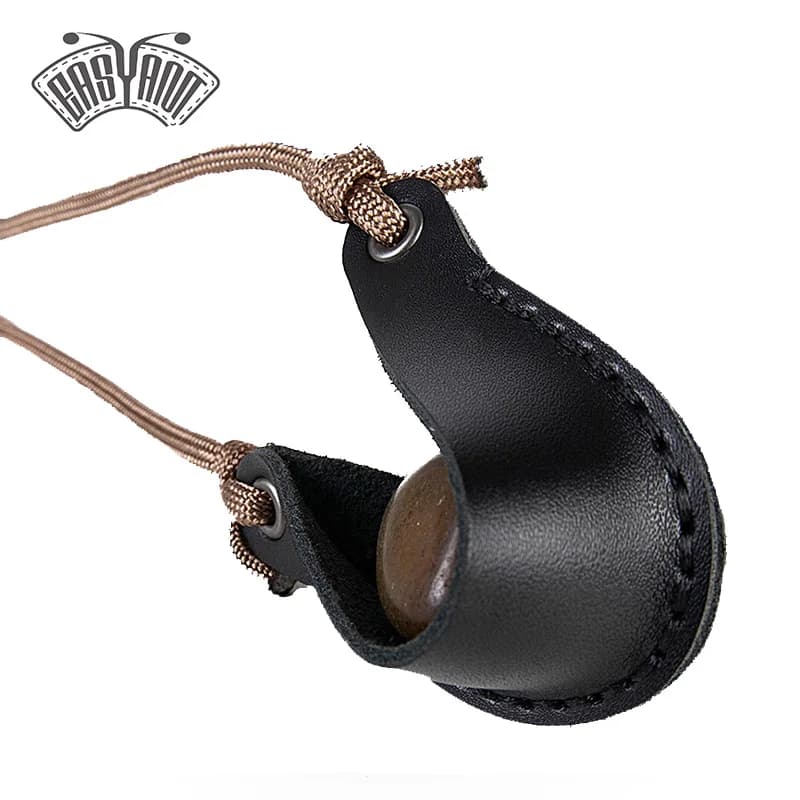 EASYANT Handmade Leather Hunting Shepherd Slingshot Military Adjustable Folding Sling Strap Slingshot