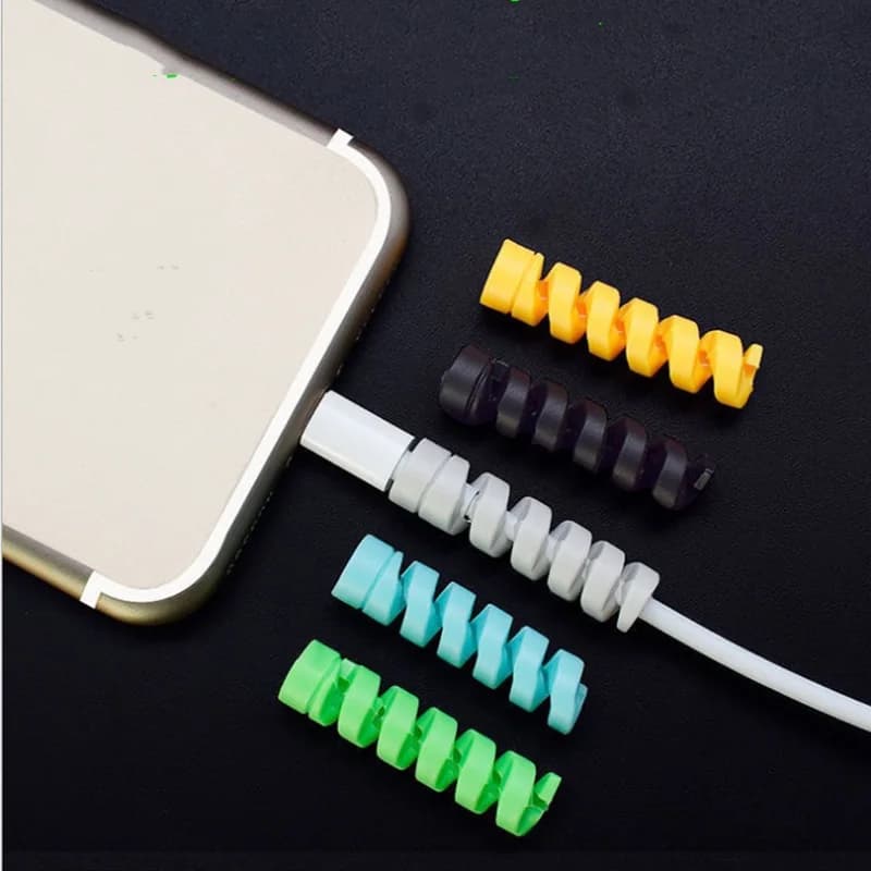 4PCS Cable Protector Silicone Bobbin Winder Wire Cord Organizer Cover for Apple iphone USB Charger Cable Cord