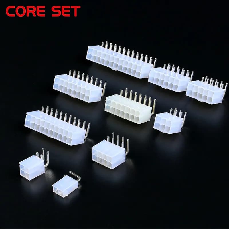 10pcs 5557 4.2mm Automotive wiring connector right angle female 1-12 pin for PC/computer graphics card on board 3 pin connector