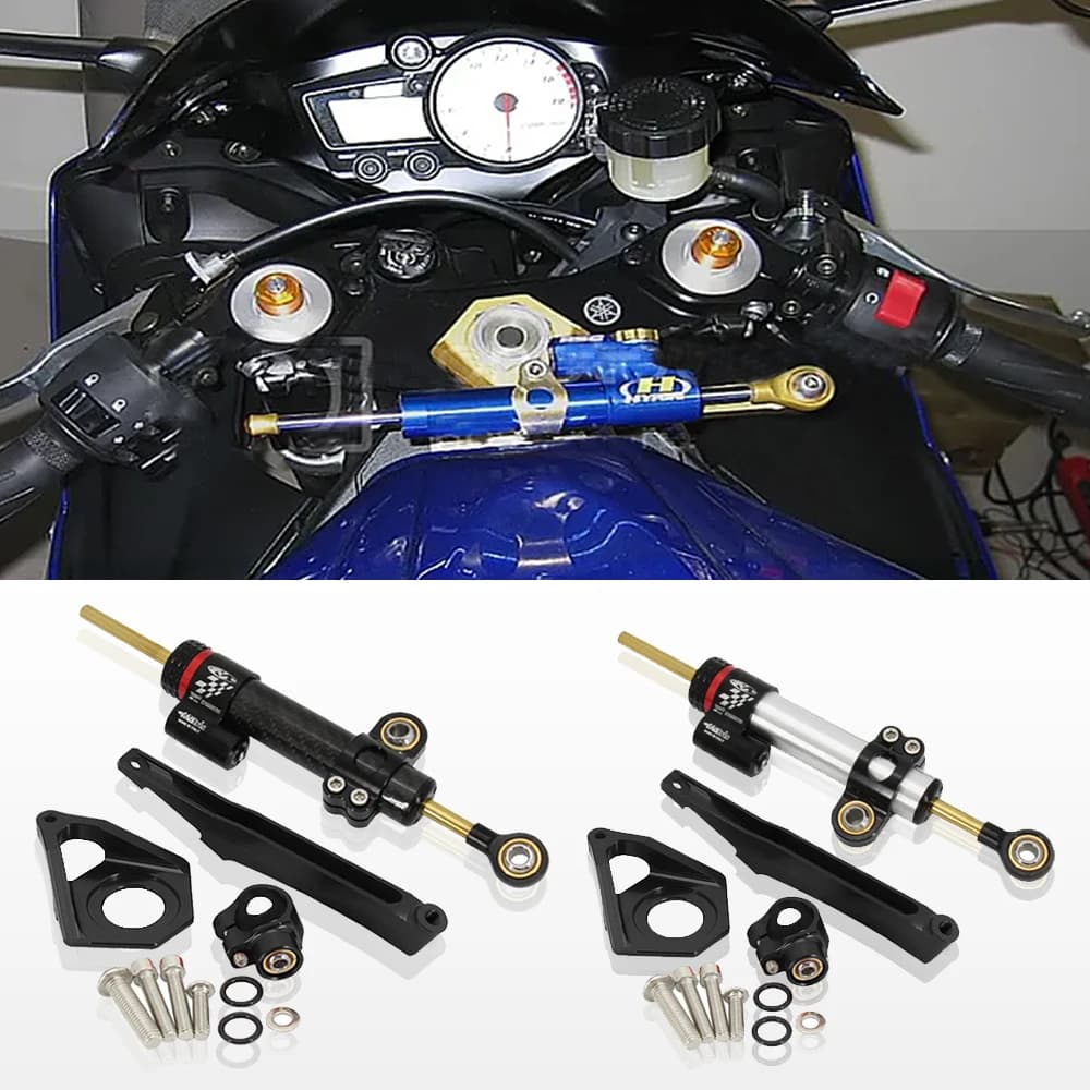 Motorcycles Steering Stabilize Damper Bracket Mount Kit For YAMAHA YZF600 YZF R6 2003 2004 2005