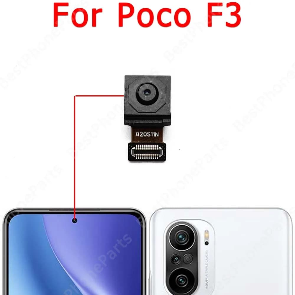 For Xiaomi Mi Poco F3 Selfie Frontal Small View Camera Module Facing Front Repair Spare Parts Replacement Flex