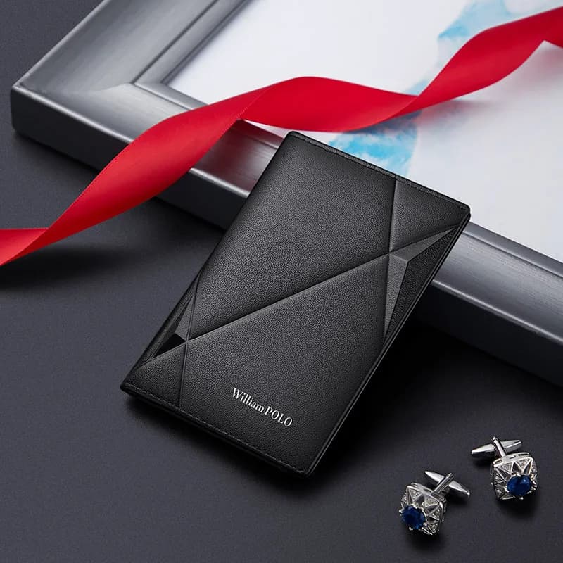 Men's Leather Wallet ultra thin vertical card holder multi function driver's license wallet high grade brand short Coin Purse