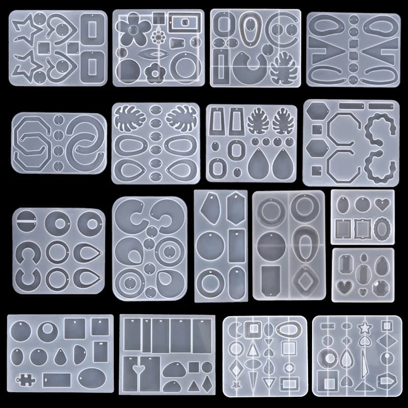 Pendant Silicone Mold Round Heart Drop Silicone Mold Resin Mold For DIY Necklace And Keychain Crystal Epoxy Resin Jewelry Making