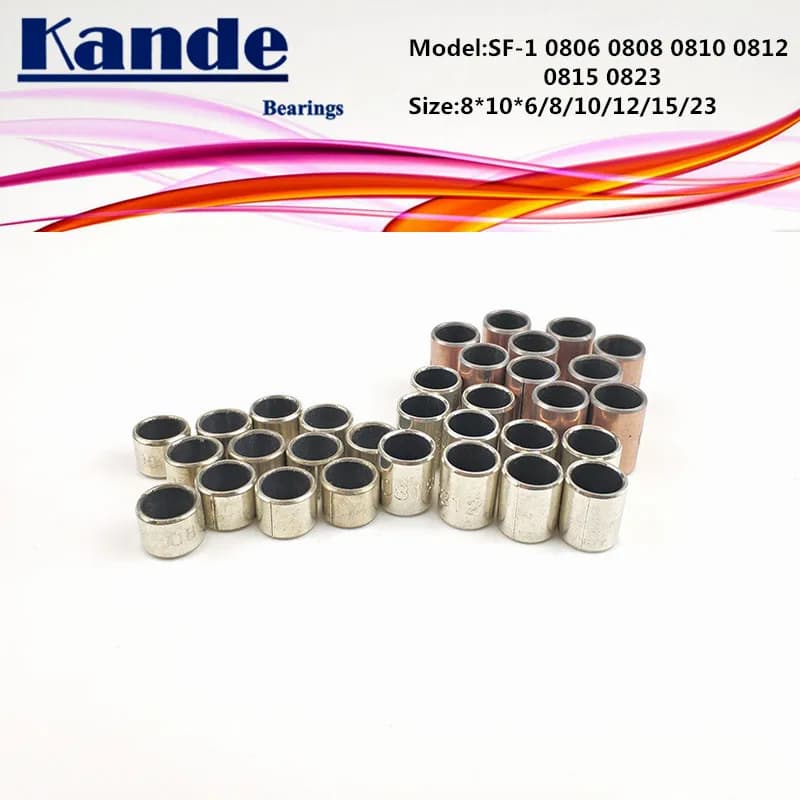 SF-1 0806 0808 0810 0812 0815 0823 Self Lubricating Composite Sleeve Size 8*10*6  8 10 12 15 mm SF1 Kande Bearings
