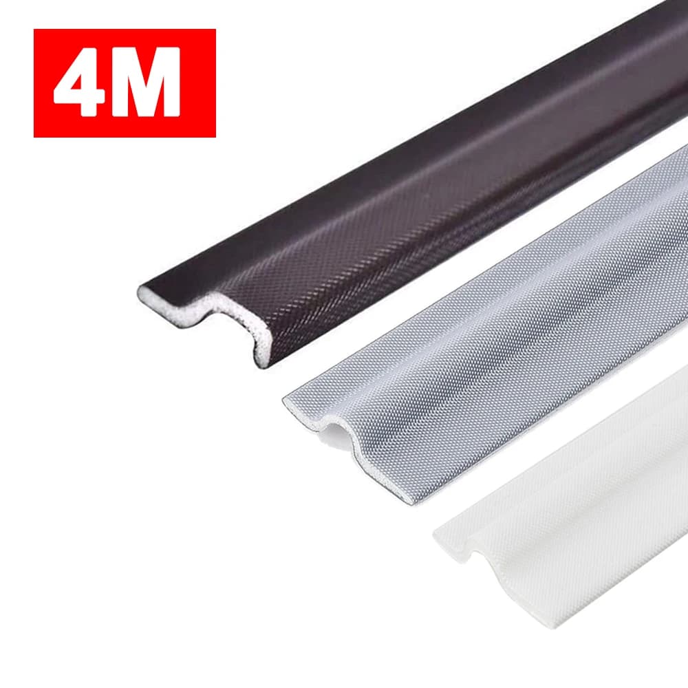 4M Window Draft Stopper Self Adhesive Insulation Seal Strip Cuttable Dustproof Door Side Weather Stripping Soundproof Foam