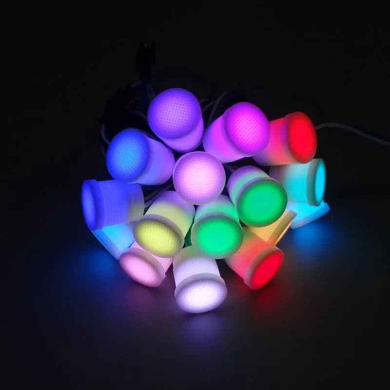 free shipping diameter 20mm transparent /milky cover led module strings DC5V ws2811IC 5050SMD1 LED RGB digital led pixel lights